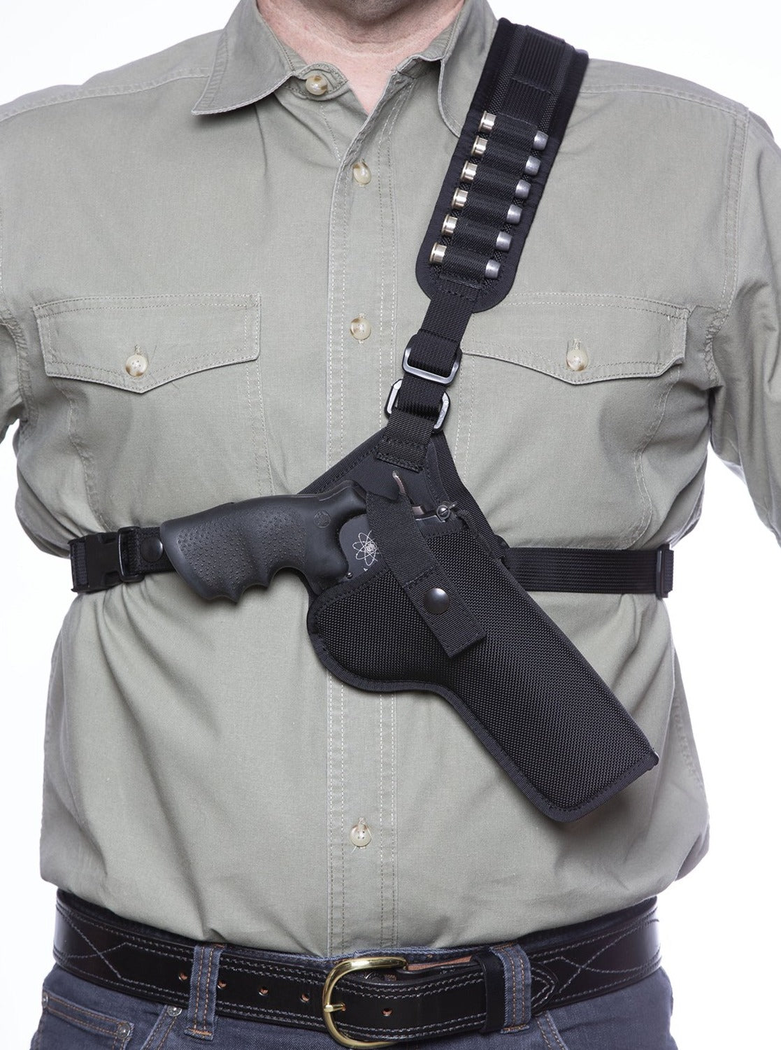 An application scenario or product detail of diamond d custom leather chest holster - Image 14