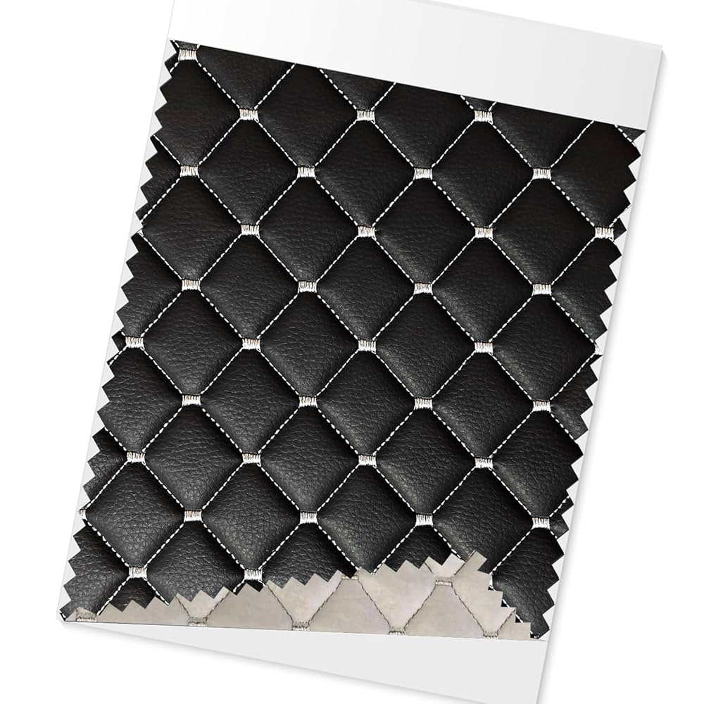 An application scenario or product detail of diamond stitch leather fabric roll - Image 11