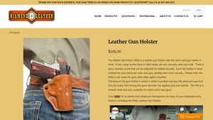 Diamond D Custom Leather - Leather Hip Holster-HH12