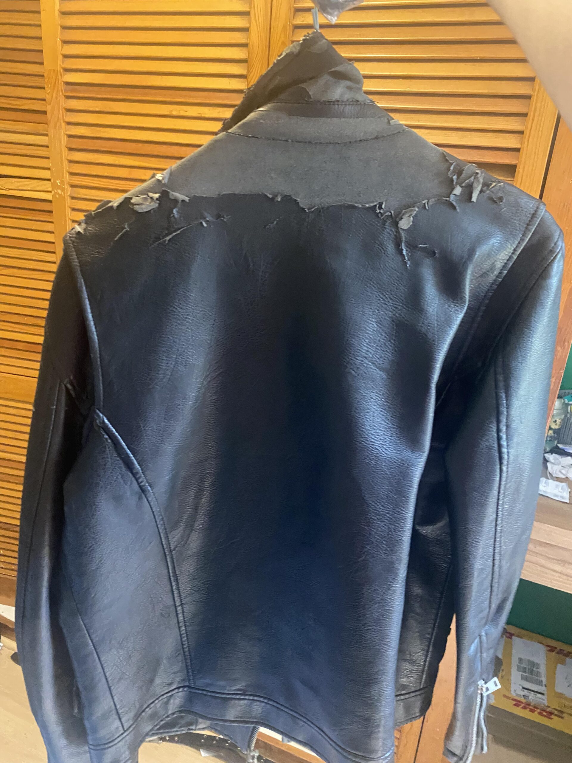 An application scenario or product detail of distress fake leather - Image 10