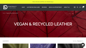 District Leathers - Vegan Saffiano Textured Cactus Leather