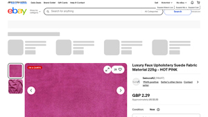 Luxury Faux Upholstery Suede Fabric - Hot Pink