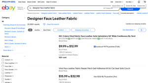 Designer Faux Leather - Versatile Fabric Options