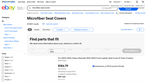 Microfiber Seat Covers - Various Brands Available