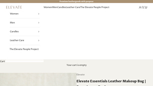 Elevate - Essentials Leather Makeup Bag