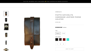 Embrazio - Piatto Satchelita Handmade Leather Phone Holster