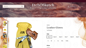Etch O Sketch - Personalized Leather Gloves