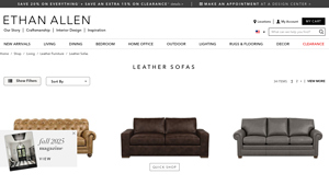Ethan Allen - Leather Sofas & Loveseats
