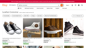 Etsy - Leather Converse Sneakers
