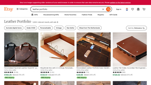 Etsy - Leather Portfolio