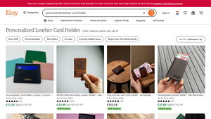 Etsy - Personalized Leather Card Holders