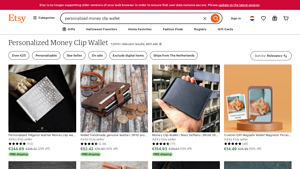 Etsy - Personalized Money Clip Wallets