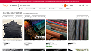 Etsy - Black Leather Fabric