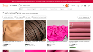 Etsy - Pink Leather Fabric