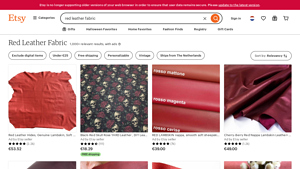 Etsy - Red Matte Pleather Faux Leather