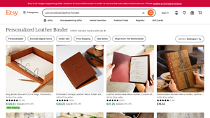 Etsy - Personalized Leather Binders