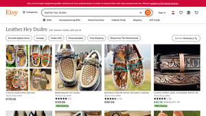 Etsy - Leather Hey Dudes