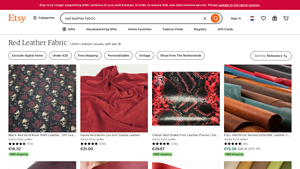 Etsy - Red Matte Pleather