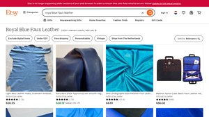 Etsy - Royal Blue Faux Leather