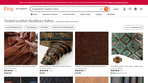Etsy - Tooled Leather Headliner Fabric
