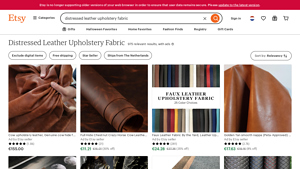 Etsy - Distressed Vegan Leather Fabric