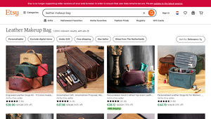 Etsy - Leather Makeup Bags