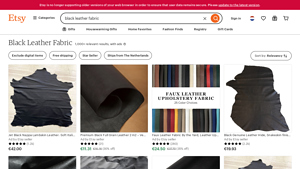 Etsy - Black Leather Fabric