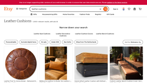 Etsy - Custom Leather Cushions