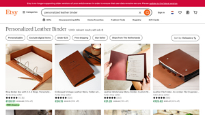 Etsy - Personalized Leather Binder