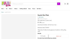 P&B Textiles - Suede Hot Pink