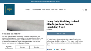 Fabric Bistro - Heavy Duty Vegan Faux Leather