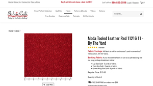 Moda - Tooled Leather Red Fabric