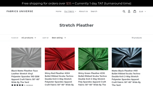 Fabrics Universe - Stretch Pleather Collection