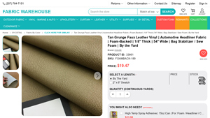 Fabric Warehouse - Tan Grunge Faux Leather Vinyl