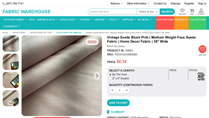 Ben Textiles - Vintage Suede Blush Pink