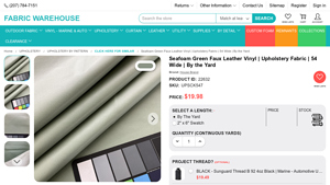 Fabric Warehouse - Seafoam Green Faux Leather Vinyl