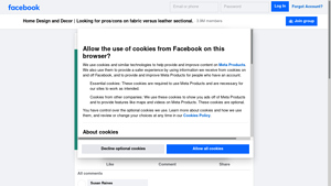 Facebook - Fabric vs Leather Sectional Insights