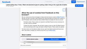Facebook - Fabric Lining Glue