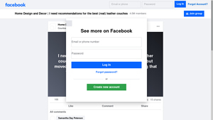 Facebook - Best Real Leather Couches