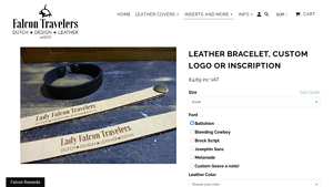 Falcon Travelers - Custom Leather Bracelet