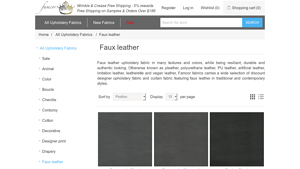 Famcor Fabrics - Faux Leather Upholstery