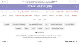 Fashion Fabrics Club - Microsuede Collection