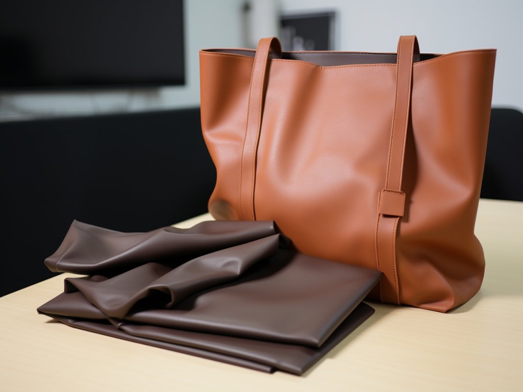 An application scenario or product detail of faux leather fabric for bag making - Image 18