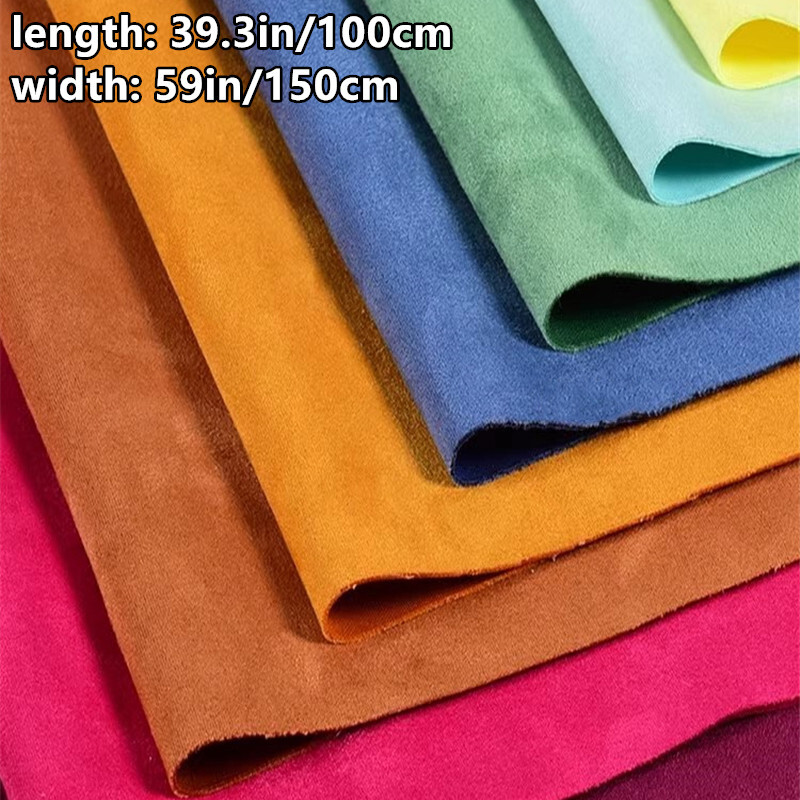 An application scenario or product detail of faux suede fabric for clothing - Image 1