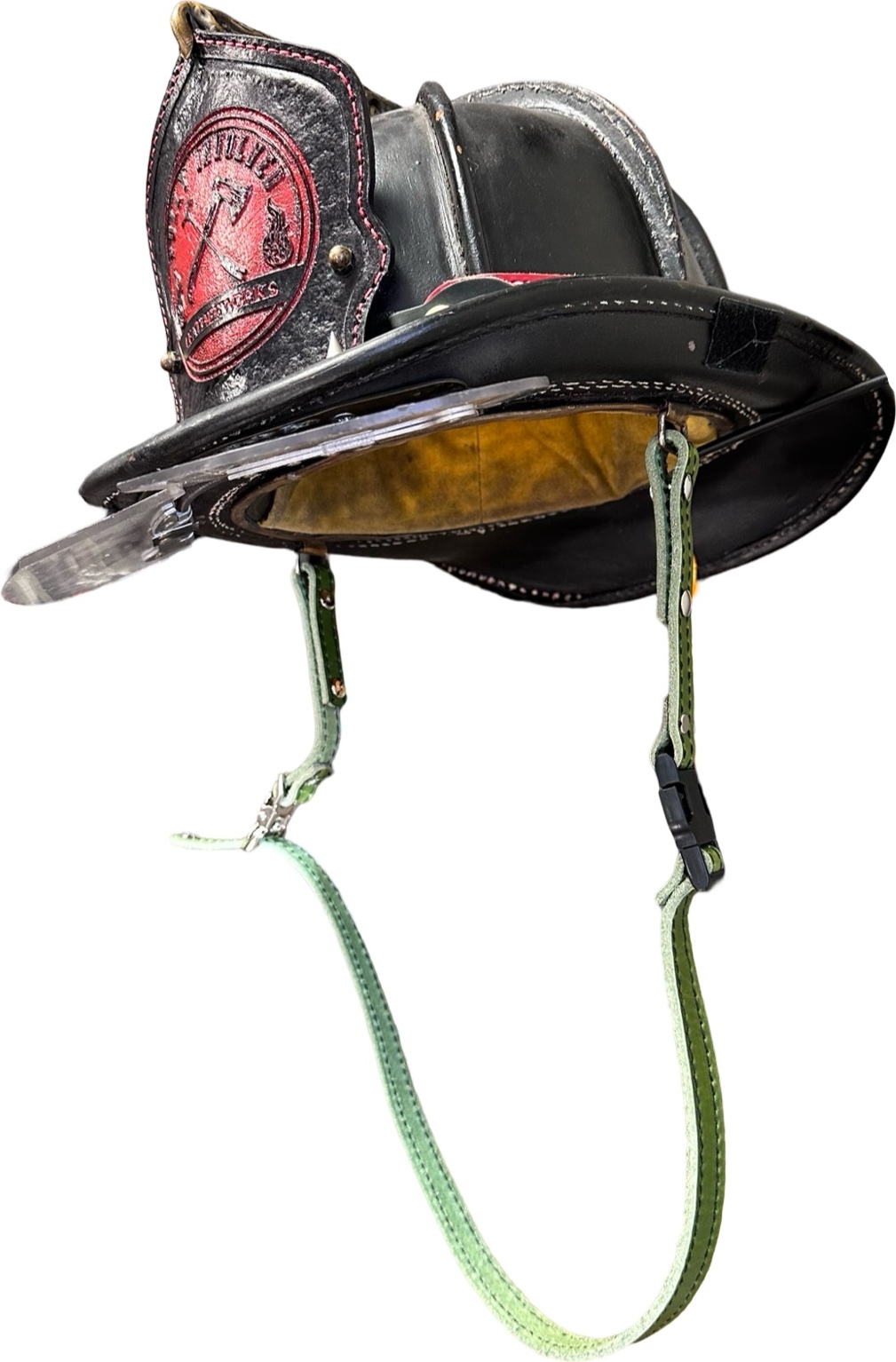 An application scenario or product detail of firefighter helmet leather chin strap - Image 17