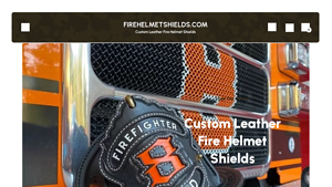 Fire Helmet Shields - Custom Leather Fronts