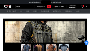 First MFG - Men's Leather Motorcycle Vests
