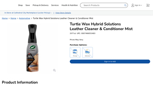 Turtle Wax - Hybrid Solutions Leather Cleaner & Conditioner Mist