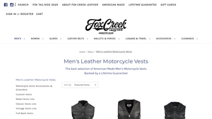 Fox Creek Leather - Men's Leather Motorcycle Vests