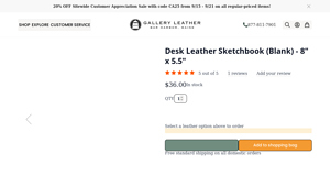 Gallery Leather - Desk Leather Sketchbook